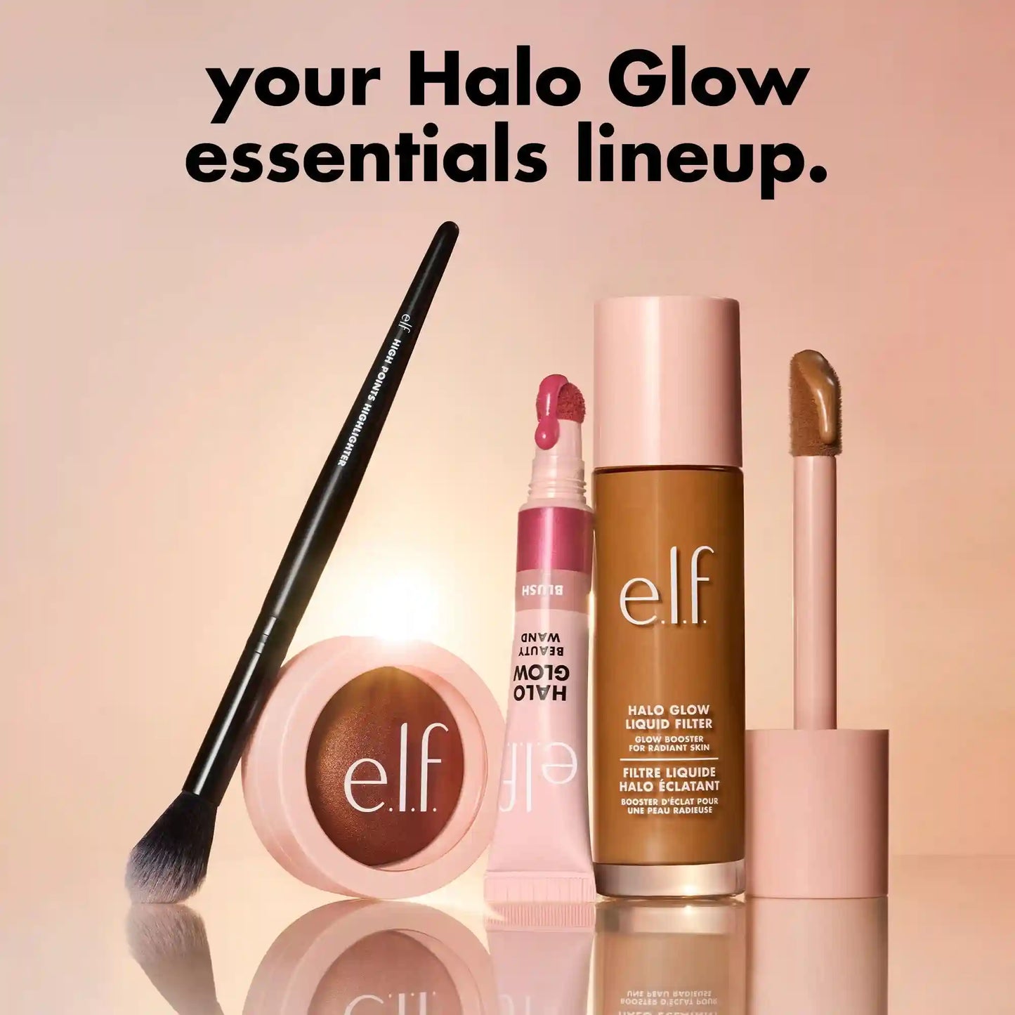 Halo Glow Silky Powder Highlighter - Warm Gold
