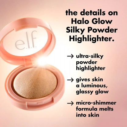 Halo Glow Silky Powder Highlighter - Warm Gold