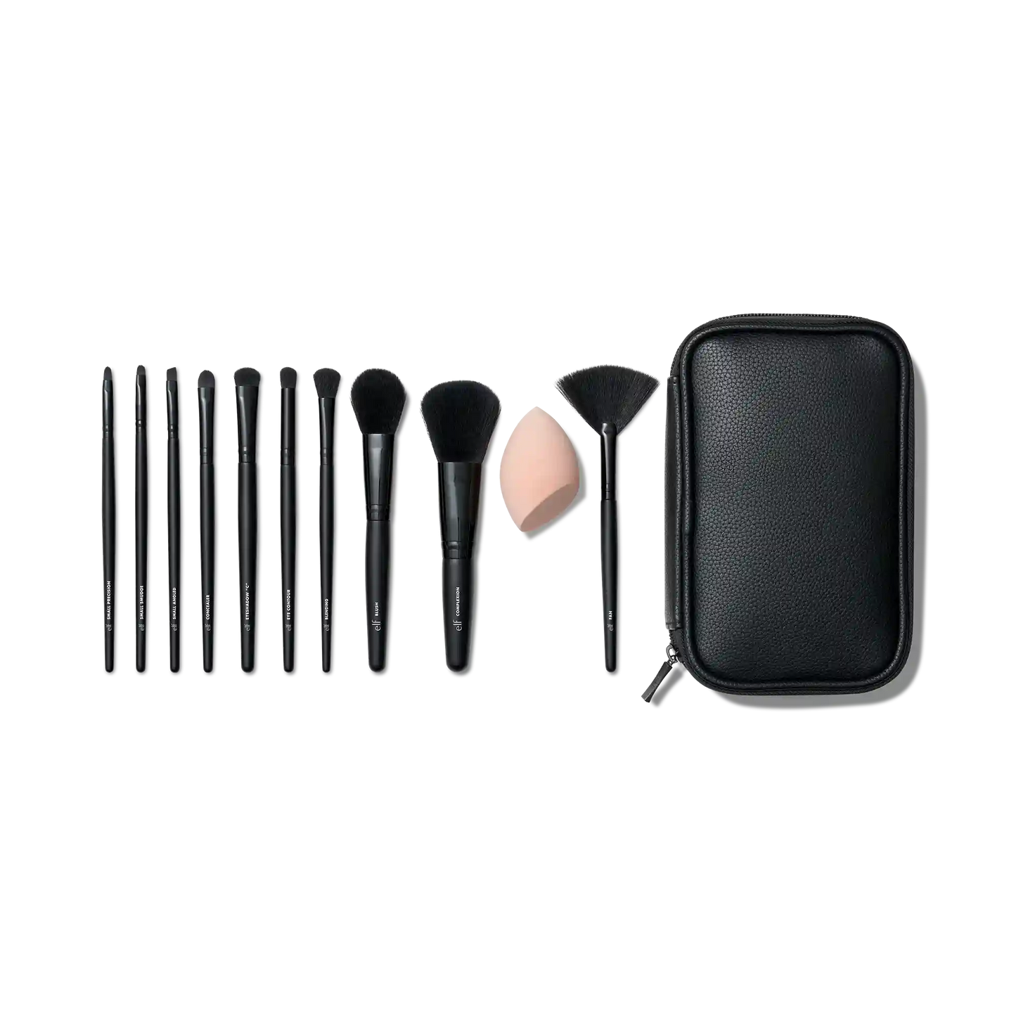 Full Face & Eye Makeup Brush Set with Travel Case