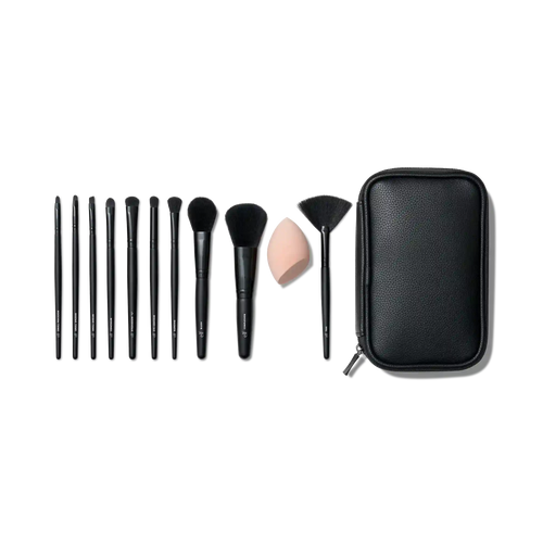Full Face & Eye Makeup Brush Set with Travel Case