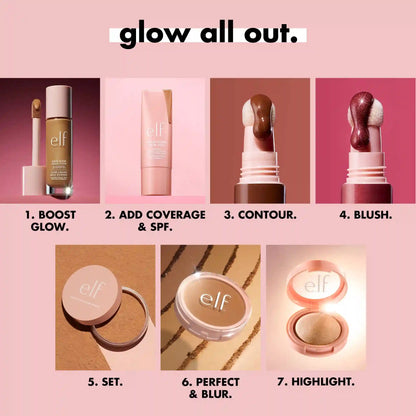 Halo Glow Silky Powder Highlighter - Warm Gold